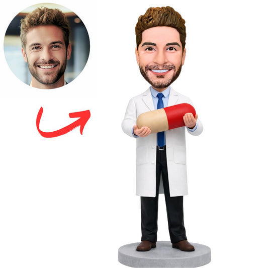 Doctor Holding The Capsule Custom Bobbleheads