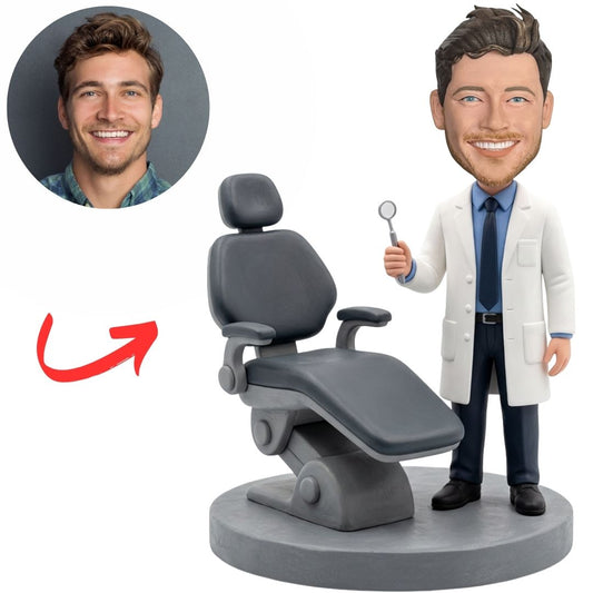 Cool Dentist with Chair Custom Bobbleheads