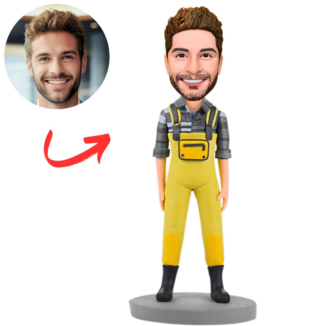 Male Farmer Custom Bobbleheads Gifts for Him