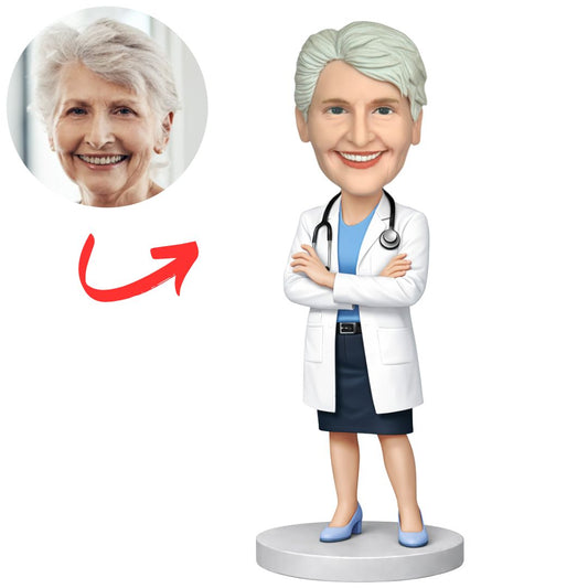Surgeon Female Family Doctor Custom Bobbleheads