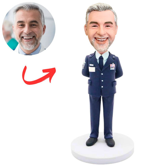 Captain Police Custom Bobbleheads Gifts for Him