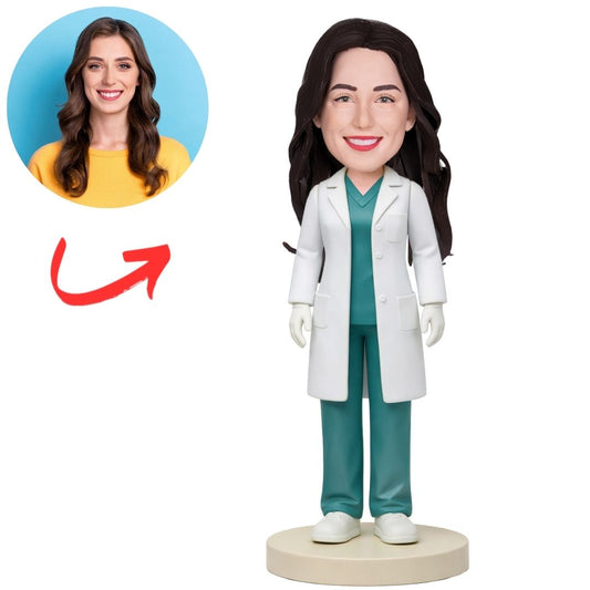 Surgeon Doctor Wearing White Gloves Custom Bobbleheads