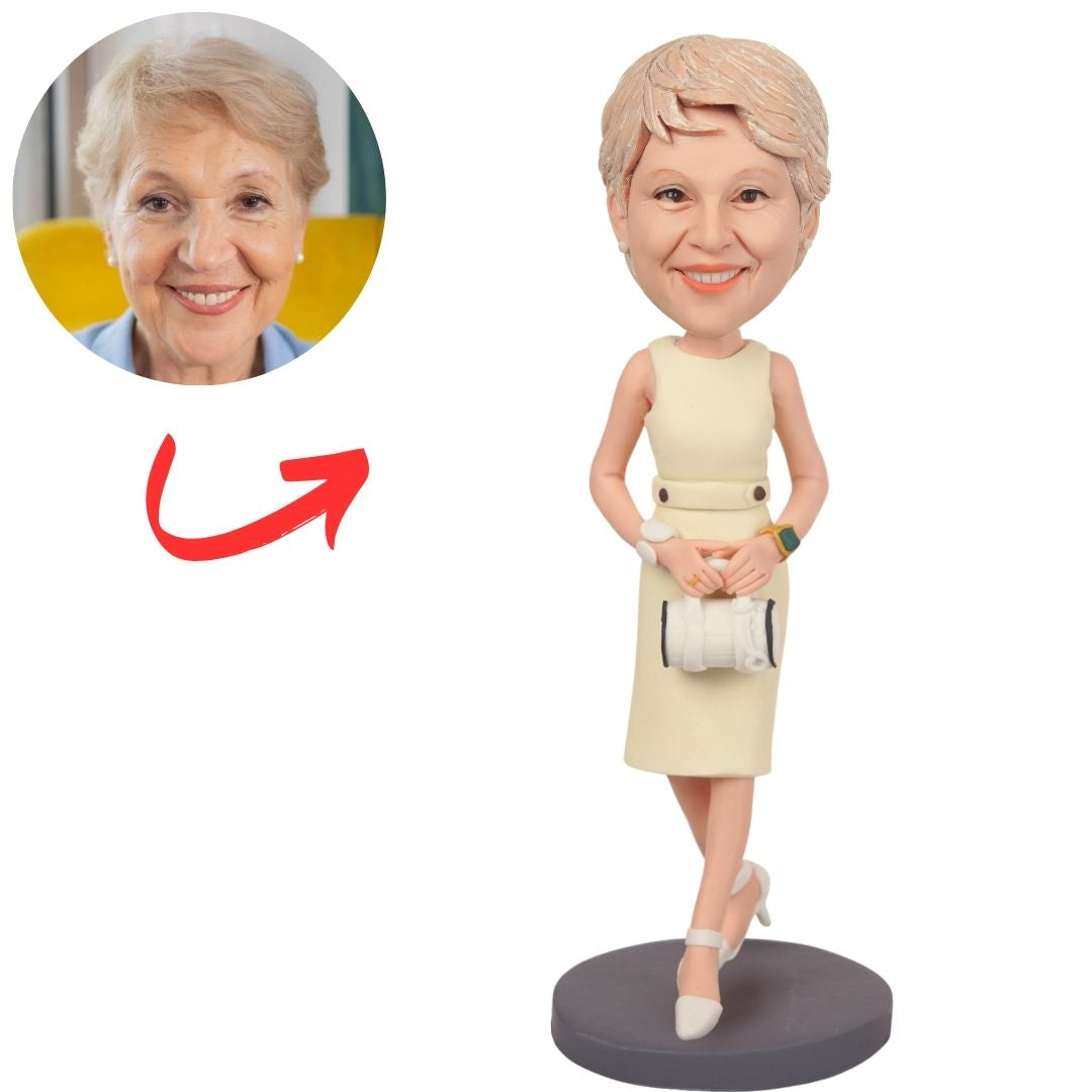 Casual Mom with Bag Custom Bobbleheads
