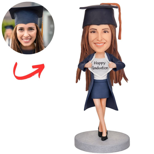 Happy Graduation Girl Custom Bobbleheads