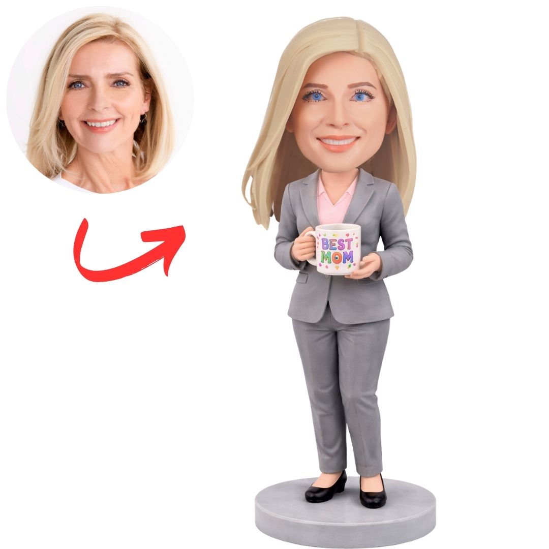 Best Mom with Coffee Mug Custom Bobbleheads
