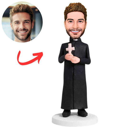 Christians Holding a Cross Custom Priest Bobbleheads