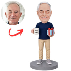 Best Dad with Gift Box Custom Bobbleheads