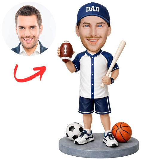 Sports Fan Dad Custom Bobbleheads