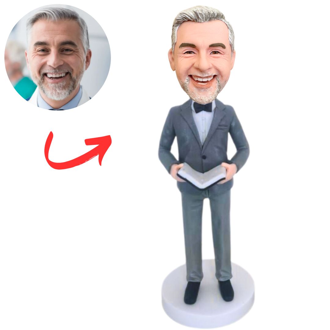 Grey Suit Teacher Custom Bobbleheads