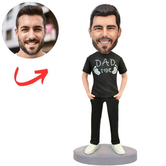 Black Shirt DAD TOBE Custom Bobbleheads