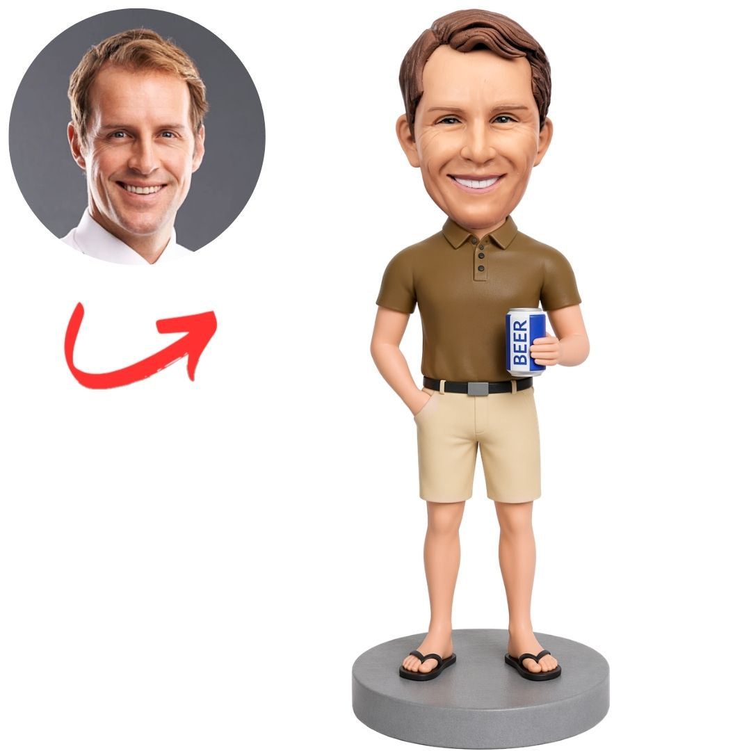 Man Hold Beer Custom Bobbleheads