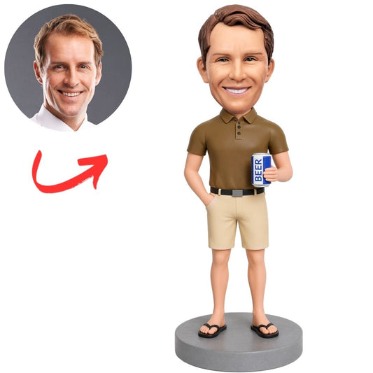 Man Hold Beer Custom Bobbleheads