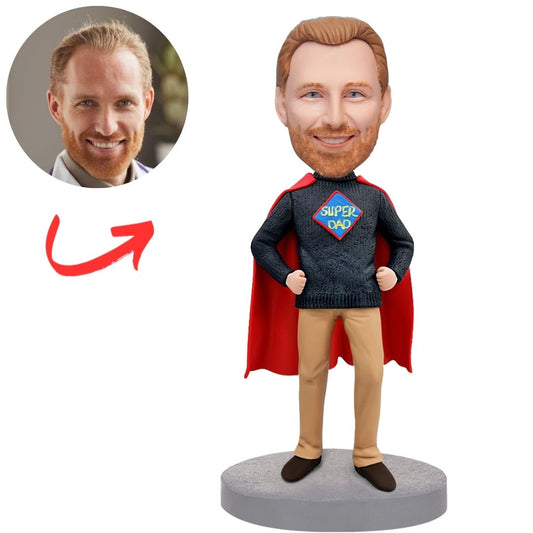 Super Dad with Cap Custom Bobbleheads