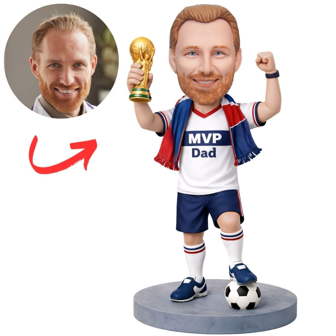 World Cup MVP Dad Custom Soccer Bobbleheads