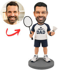 Best Dad Badminton Player Custom Bobbleheads