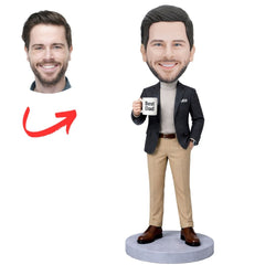 Khaki Trousers Business Best Dad Custom Bobbleheads