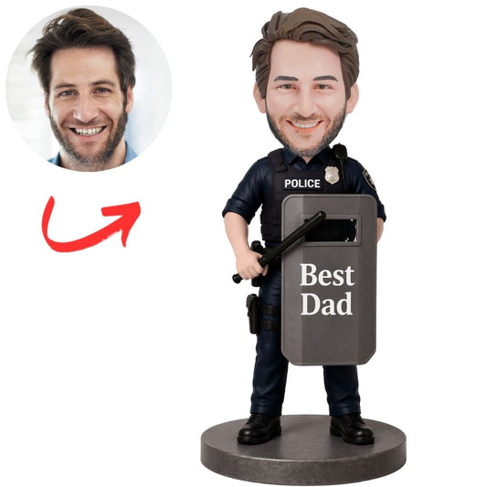 Police Dad SWAT Police Custom Bobbleheads