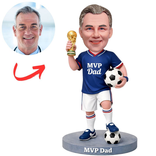 Soccer Championship Dad Custom Bobbleheads