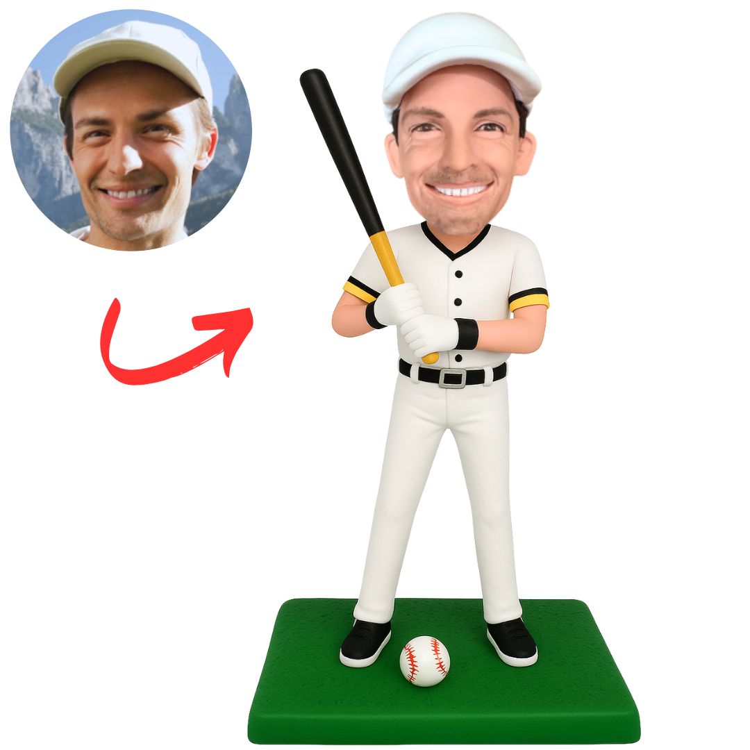 Male Baseball Player Sportsman Custom Bobbleheads