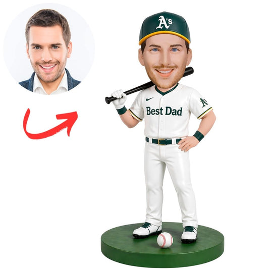 Oakland Athletics Best Dad Baseball Player Custom Bobbleheads