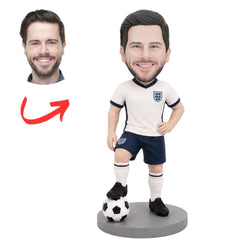 England Soccer Player Fans Custom Bobbleheads