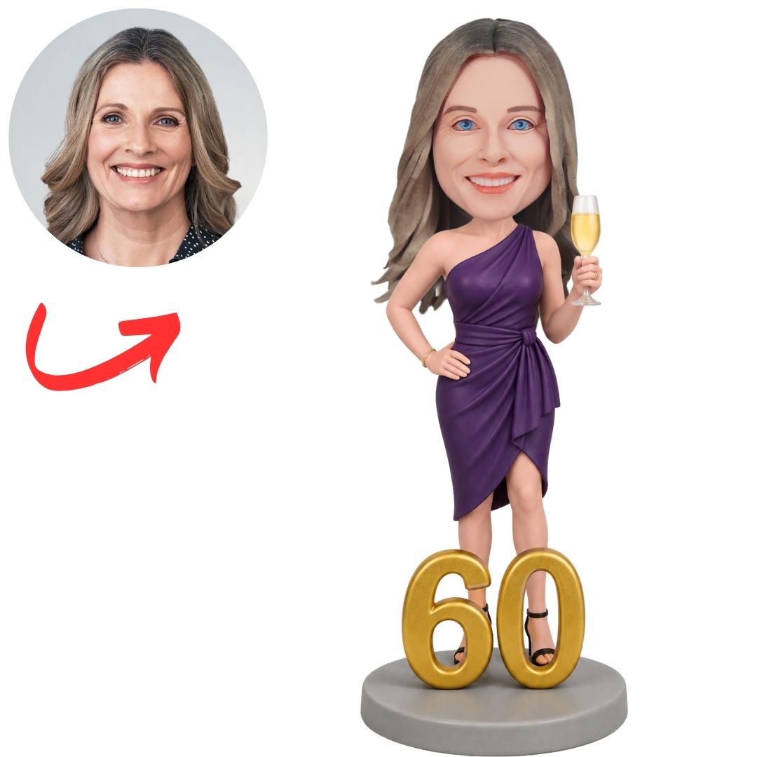 60th Birthday Gift Custom Bobbleheads