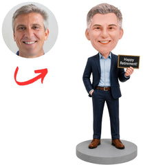 Businessman Happy Retirement Custom Bobbleheads