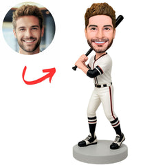 Young Man Holding Baseball Bat Custom Bobbleheads
