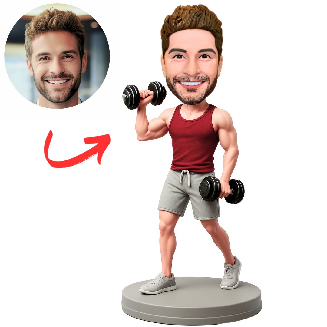 Fitness Man Gym Trainer Custom Bobbleheads