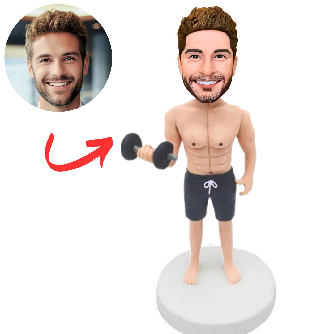 Shirtless Fitness Man Custom Bobbleheads Gifts