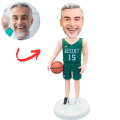 Green Suit Basketball Player Custom Bobbleheads
