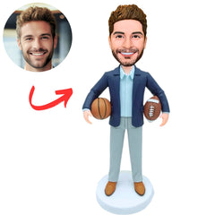 Basketball And Football Coach Custom Bobbleheads