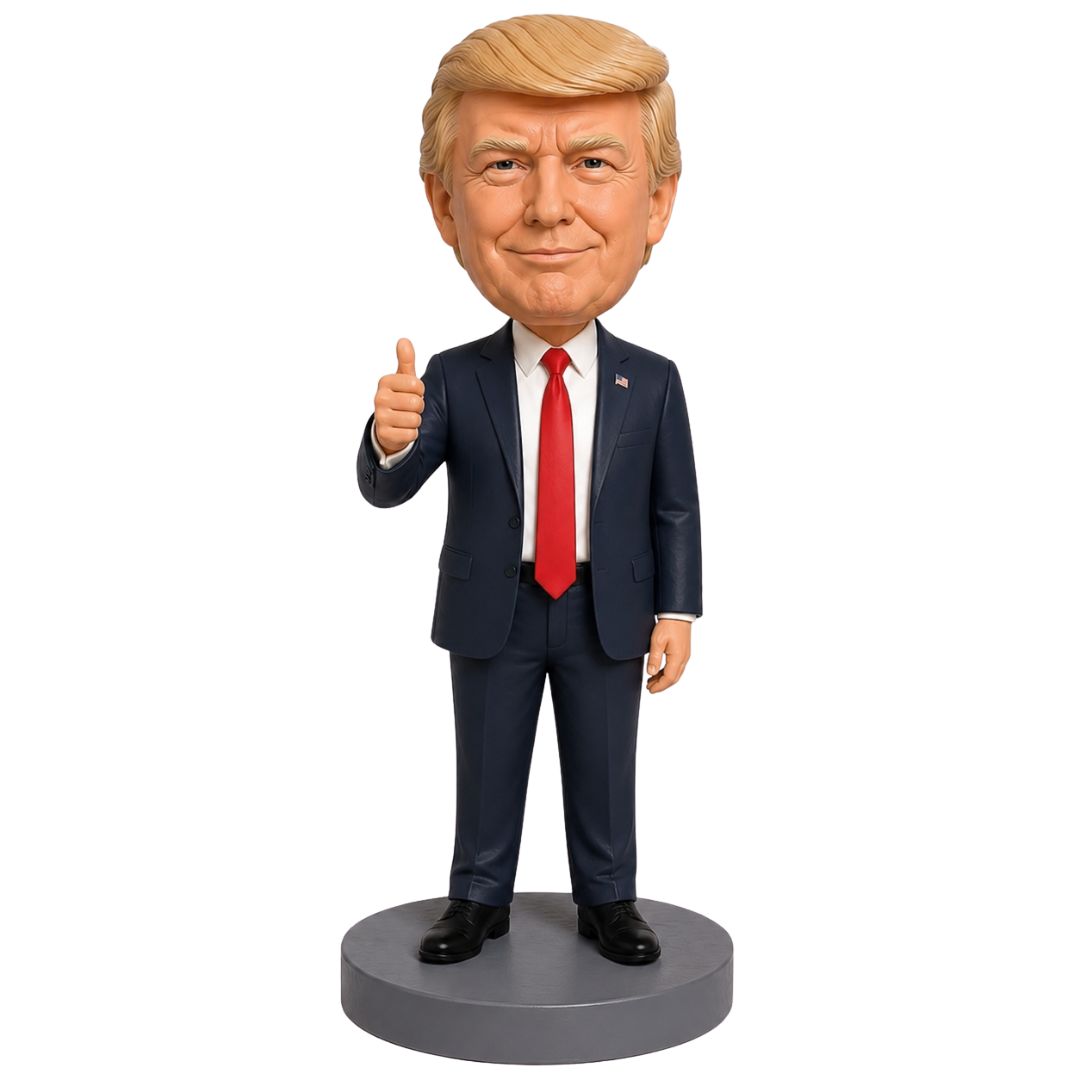 Trump in Suit Giving Thumbs Up Custom Bobblehead