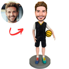 Handsome Boy in Colorful Basketball Shoes Custom Bobbleheads