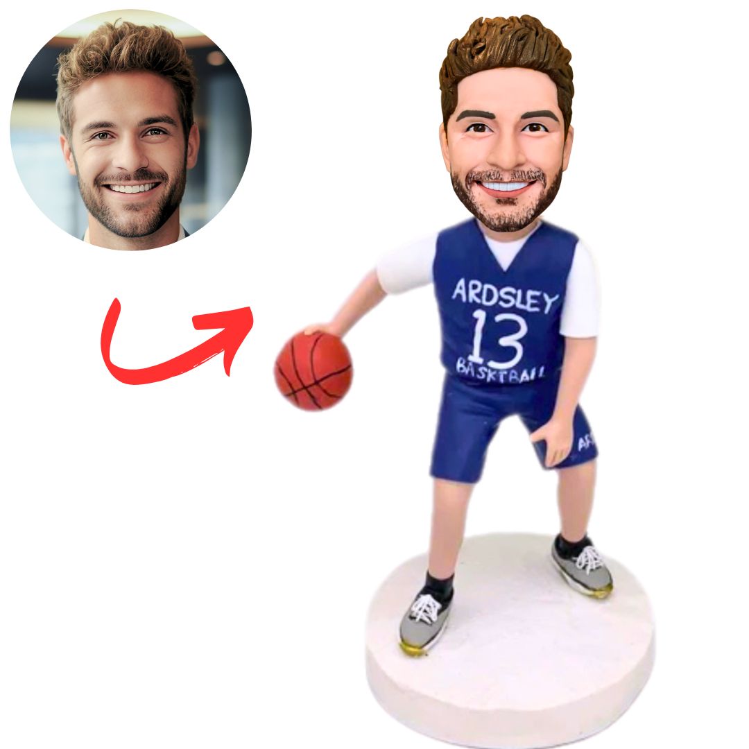 Basketball Player Dribbling Custom Sports Bobbleheads