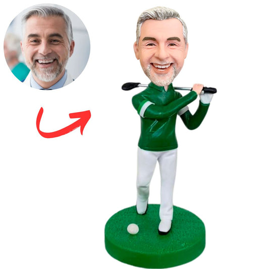 Golf Pose Golf Player Custom Bobbleheads