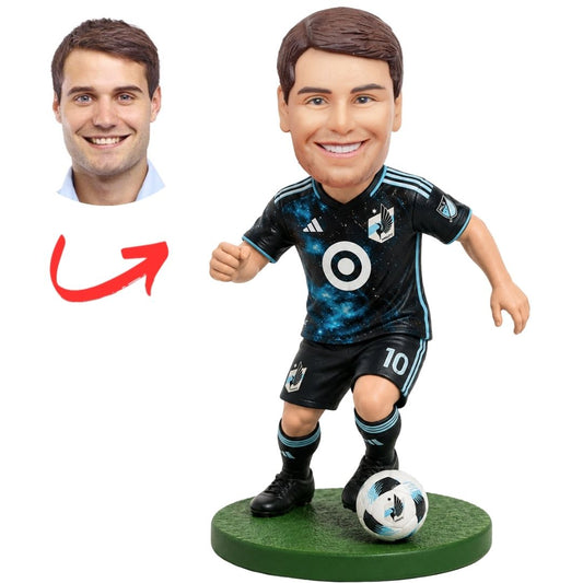 Custom Minnesota United Soccer Bobblehead with Extended Arm