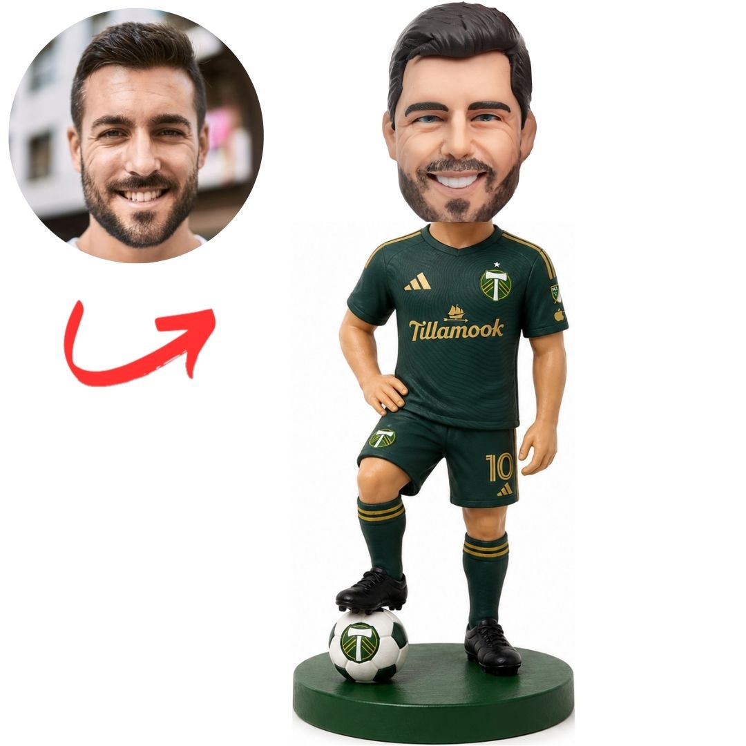 Custom Portland Timbers Soccer Bobblehead in Dark Green