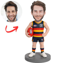 Adelaide Crows AFL Australian Football Player Holding Ball Custom Bobblehead