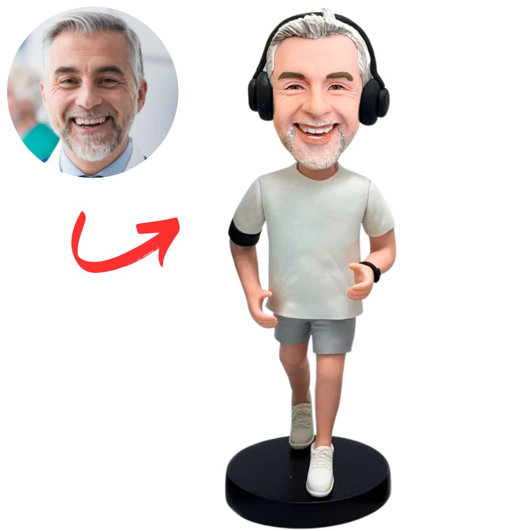 Running Fitness Man Custom Bobbleheads