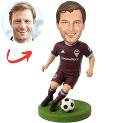 Colorado Rapids Soccer Player with Ball Custom Bobblehead