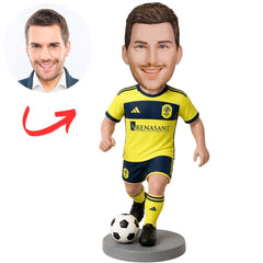 Nashville SC Soccer Player in Yellow Kit Custom Bobblehead
