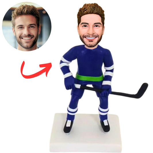 Hockey Player in Skates Custom Bobbleheads