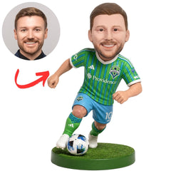 Seattle Sounders FC Soccer Player in Green Kit Custom Bobblehead