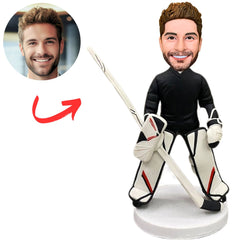 Hockey Player with Equipment Custom Bobbleheads