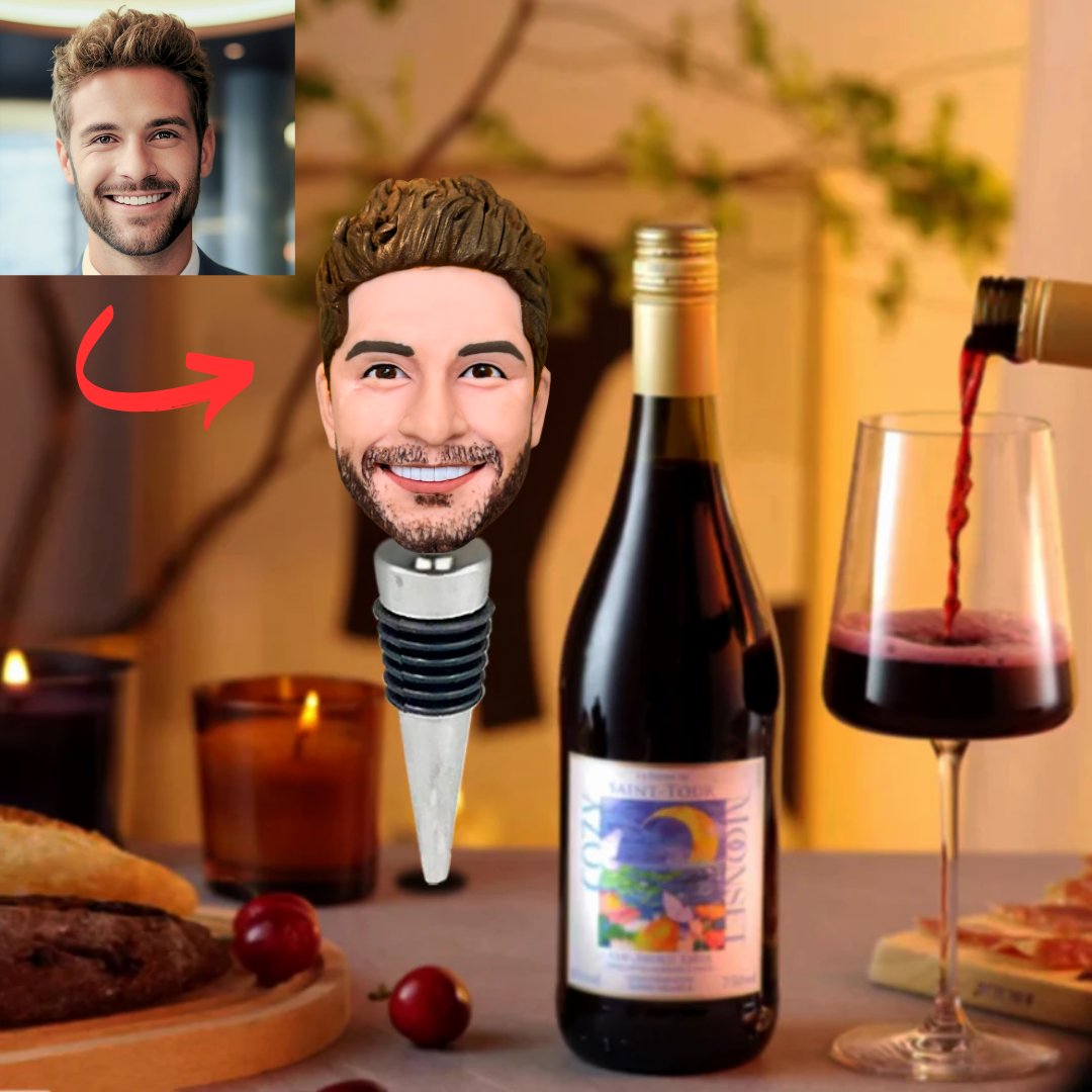 Face Funny Bottle Stopper Custom Bobbleheads