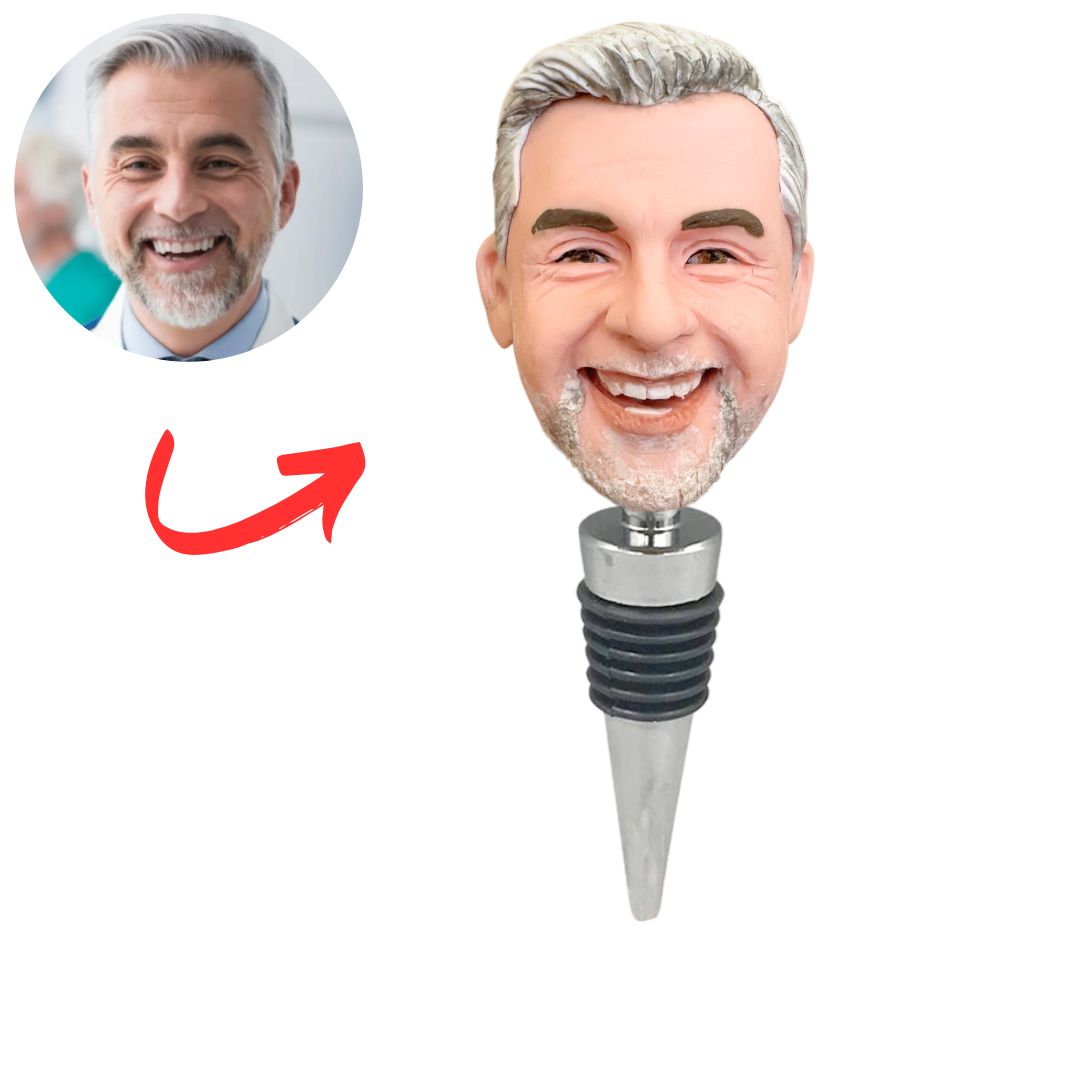 Face Funny Bottle Stopper Custom Bobbleheads