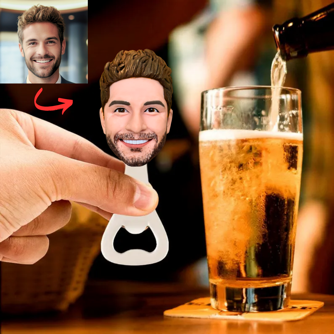 Face Funny Wine Bottle Opener Custom Bobbleheads