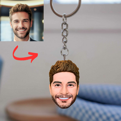 Face Funny Head Keychain Custom Bobbleheads