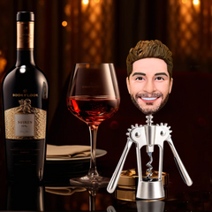 Wine Bottle Opener Face Funny Custom Bobbleheads